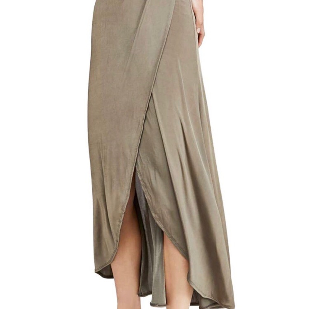 Free People Boho Faux Wrap High-Low Skirt